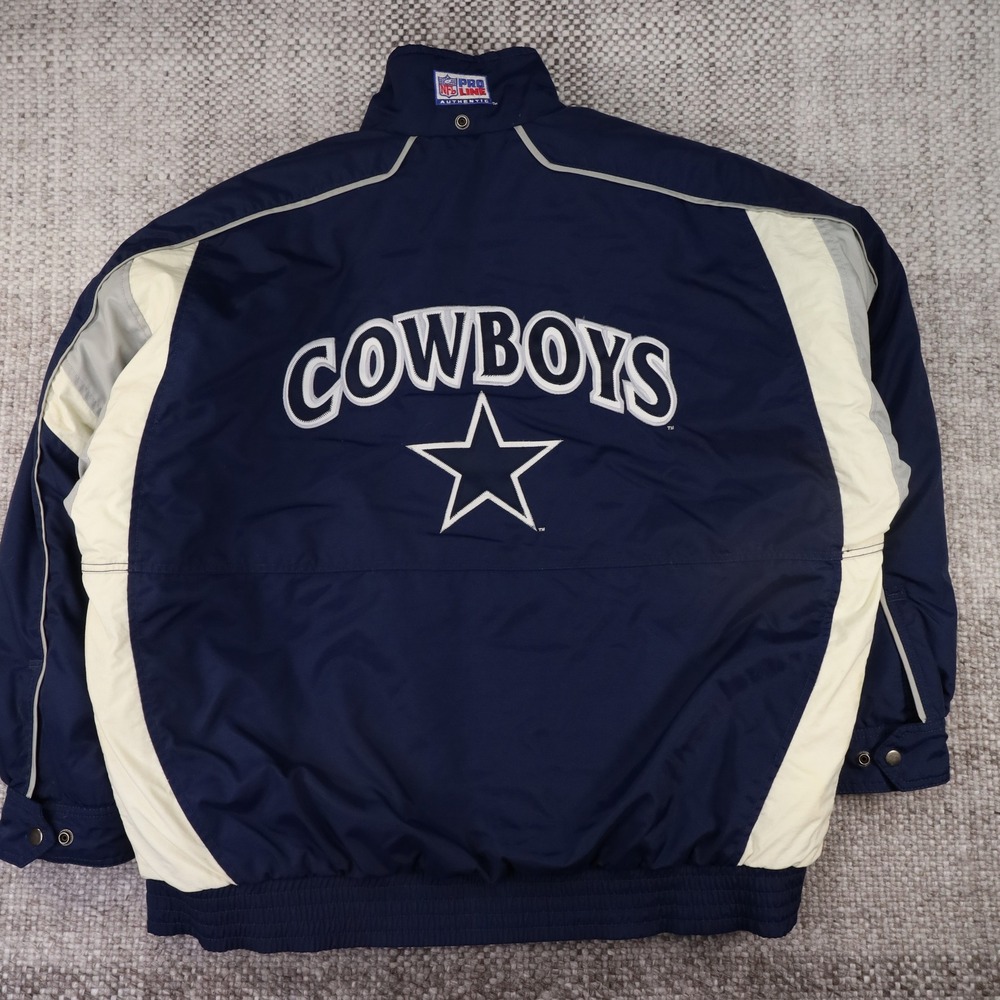 Vintage Nike NFL Pro Line Dallas Cowboys Puffer Jacket Blue Mens XL Heavyweight
